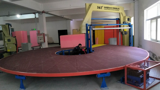Macchina automatica per il taglio della schiuma orizzontale a cinque pezzi con tavolo a carosello