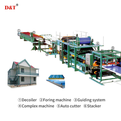 Versatile EPS personalizzato / Rock Wool Sandwich Panel Machine per il tetto e il muro