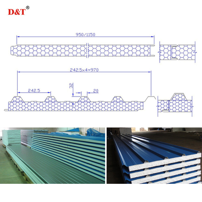 Versatile EPS personalizzato / Rock Wool Sandwich Panel Machine per il tetto e il muro