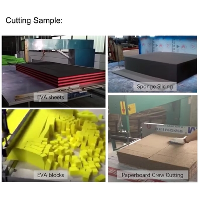 Macchina di taglio verticale automatica per cotone EVA/perla e spugna con un solo ammortizzatore della piattaforma di lavoro