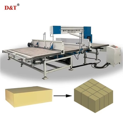 Taglierina verticale automatica modello DTLQ-4L per EVA e cotone perlato con piattaforma di lavoro e singolo ammortizzatore