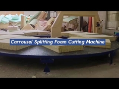 Macchina di taglio a spugna orizzontale circolare per PU flessibile, macchina di taglio a schiuma quadrata